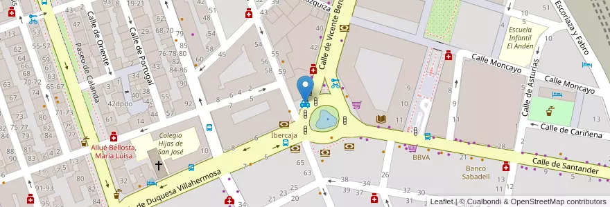 Mapa de ubicacion de Plaza Roma en Espanha, Aragão, Saragoça, Zaragoza, Saragoça.