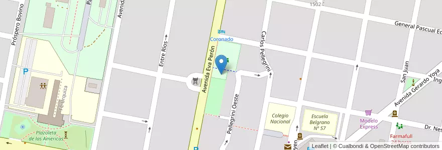 Mapa de ubicacion de Plaza Rural en 아르헨티나, 엔트레리오스주, Departamento Concordia, Distrito Suburbios, Concordia, Concordia.