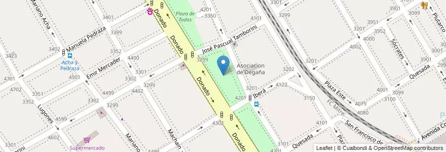Mapa de ubicacion de Plaza Salvador Allende, Villa Urquiza en آرژانتین, Ciudad Autónoma De Buenos Aires, Comuna 12, Buenos Aires.