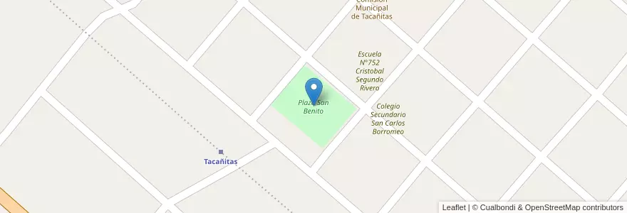 Mapa de ubicacion de Plaza San Benito en Argentine, Santiago Del Estero, Departamento General Taboada.