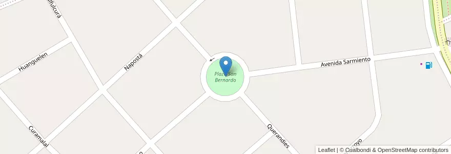 Mapa de ubicacion de Plaza San Bernardo en Argentina, Buenos Aires, Partido De Tornquist, Sierra De La Ventana.