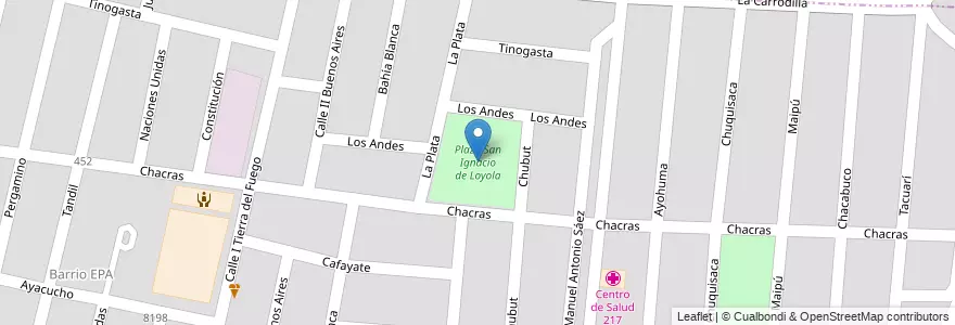 Mapa de ubicacion de Plaza San Ignacio de Loyola en Argentine, Chili, Mendoza, Godoy Cruz, Departamento Luján De Cuyo, Luján De Cuyo.