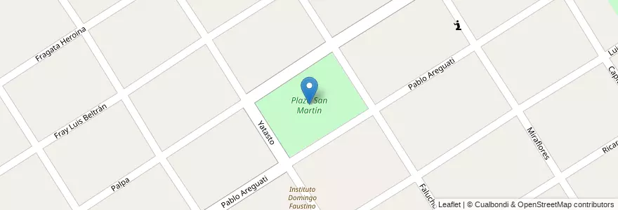 Mapa de ubicacion de Plaza San Martín en Аргентина, Буэнос-Айрес, Partido De Malvinas Argentinas, Grand Bourg.