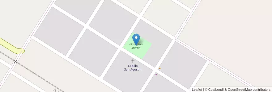 Mapa de ubicacion de Plaza San Martín en 阿根廷, 布宜诺斯艾利斯省, Partido De Carmen De Areco, Gouin.