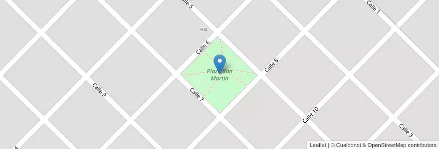 Mapa de ubicacion de Plaza San Martín en آرژانتین, استان بوئنوس آیرس, Partido De Balcarce.