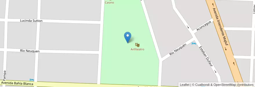 Mapa de ubicacion de Plaza San Martín en آرژانتین, استان بوئنوس آیرس, Partido De Monte Hermoso, Monte Hermoso.