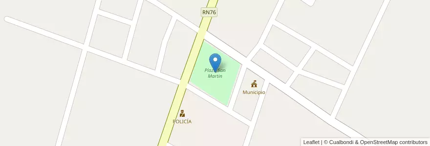 Mapa de ubicacion de Plaza San Martin en Arjantin, La Rioja, Şili, Departamento Vinchina.