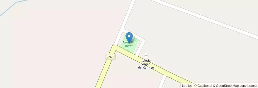 Mapa de ubicacion de Plaza San Martín en الأرجنتين, La Rioja, تشيلي, General Lamadrid.