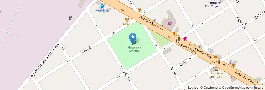 Mapa de ubicacion de Plaza San Martín en Argentina, Provincia Di Buenos Aires, Partido De Berazategui, Berazategui.