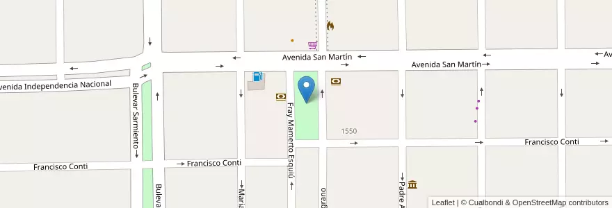 Mapa de ubicacion de Plaza San Martin en Arjantin, Santa Fe, Departamento General Obligado, Municipio De Villa Ocampo.