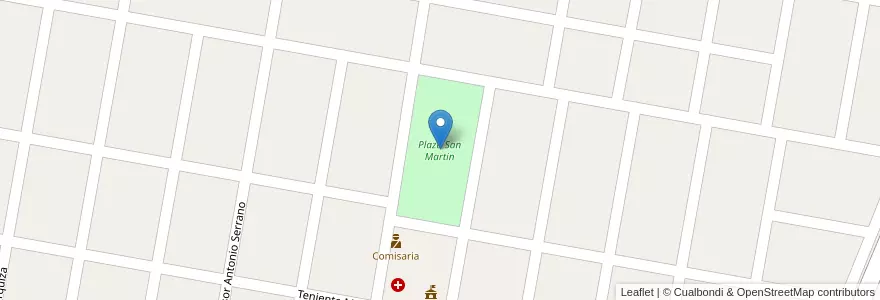 Mapa de ubicacion de Plaza San Martin en Аргентина, Междуречье, Departamento Paraná, Distrito Sauce, San Benito.