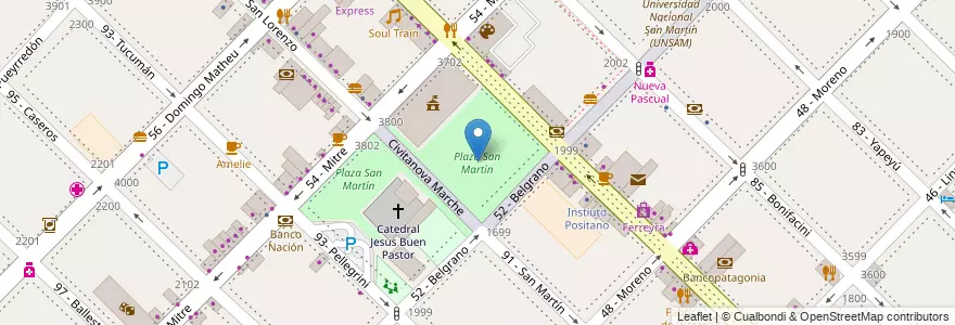 Mapa de ubicacion de Plaza San Martín en Argentinien, Provinz Buenos Aires, Partido De General San Martín, General San Martín, Villa Lynch.