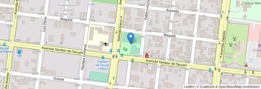 Mapa de ubicacion de Plaza San Miguel en 阿根廷, Misiones, Departamento Capital, Municipio De Posadas, Posadas.