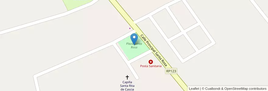 Mapa de ubicacion de Plaza Santa Rosa en Argentinien, Catamarca, Departamento Tinogasta, Municipio De Tinogasta.