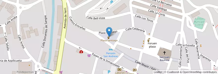 Mapa de ubicacion de Plaza Santiago en スペイン, ナバーラ州, ナバーラ州, Estella/Lizarra.