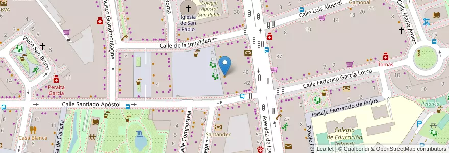 Mapa de ubicacion de Plaza Santiago en Spanje, Castilië En León, Burgos, Alfoz De Burgos, Burgos.