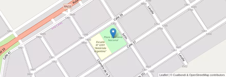 Mapa de ubicacion de Plaza Soberanía Nacional en 아르헨티나, Santa Fe, Departamento General López, Municipio De Venado Tuerto.