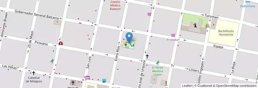Mapa de ubicacion de Plaza Sol en アルゼンチン, エントレ・リオス州, Departamento Concordia, Distrito Suburbios, Concordia, Concordia.