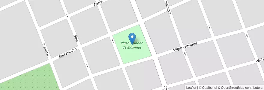 Mapa de ubicacion de Plaza Soldado de Malvinas en Argentinien, Provinz Buenos Aires, Partido De Dolores, Dolores.