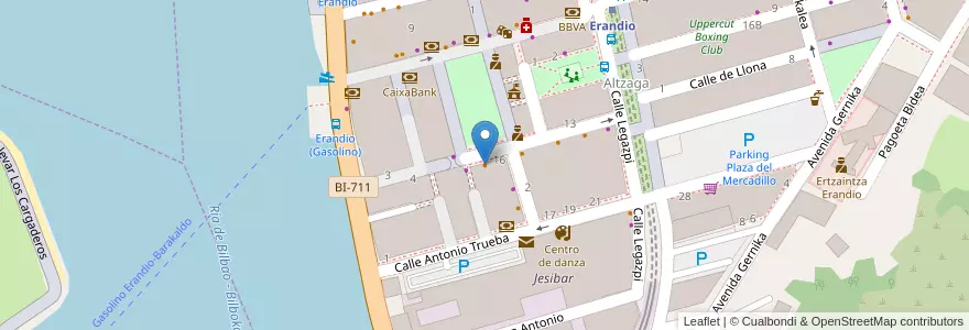 Mapa de ubicacion de Plaza Taberna en İspanya, Bask Bölgesi, Bizkaia, Bilboaldea.