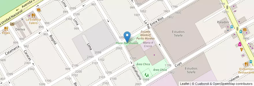Mapa de ubicacion de Plaza Talcahuano en Argentina, Buenos Aires, Partido De San Isidro, Martínez.