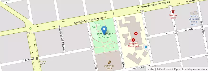 Mapa de ubicacion de Plaza Tambor de Tacuarí en آرژانتین, استان بوئنوس آیرس, Partido De Coronel Suárez, Coronel Suárez.
