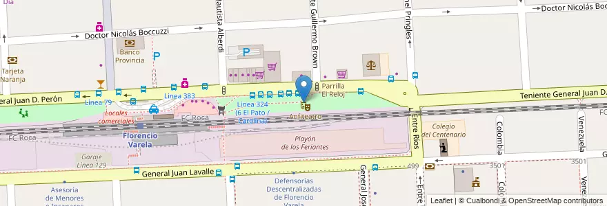 Mapa de ubicacion de Plaza Taruma en Arjantin, Buenos Aires, Partido De Florencio Varela, Florencio Varela.