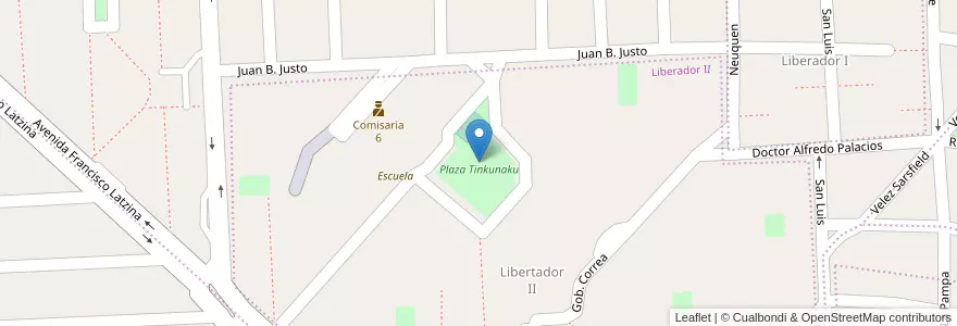 Mapa de ubicacion de Plaza Tinkunaku en Argentinië, Catamarca, Departamento Capital, Municipio De San Fernando Del Valle De Catamarca, San Fernando Del Valle De Catamarca.