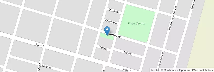 Mapa de ubicacion de Plaza Tucumán en Arjantin, Salta, San José De Metán, Municipio De Metán, Metán.