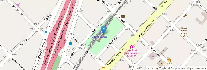 Mapa de ubicacion de Plaza Unidad Nacional, Villa Lugano en آرژانتین, Ciudad Autónoma De Buenos Aires, Buenos Aires, Comuna 8.