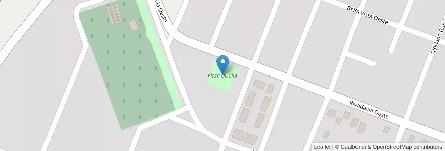 Mapa de ubicacion de Plaza UOCRA en Argentina, Cile, Provincia Di Santa Cruz, Corpen Aike, Comandante Luis Piedrabuena, Comandante Luis Piedrabuena.