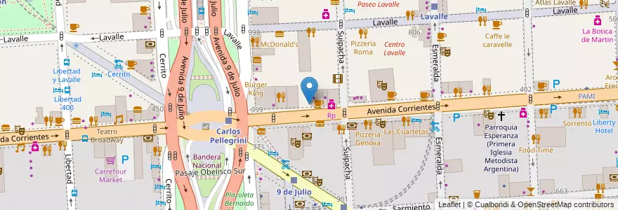 Mapa de ubicacion de Plaza Valet Parking, San Nicolas en 阿根廷, Ciudad Autónoma De Buenos Aires, Comuna 1, 布宜诺斯艾利斯.