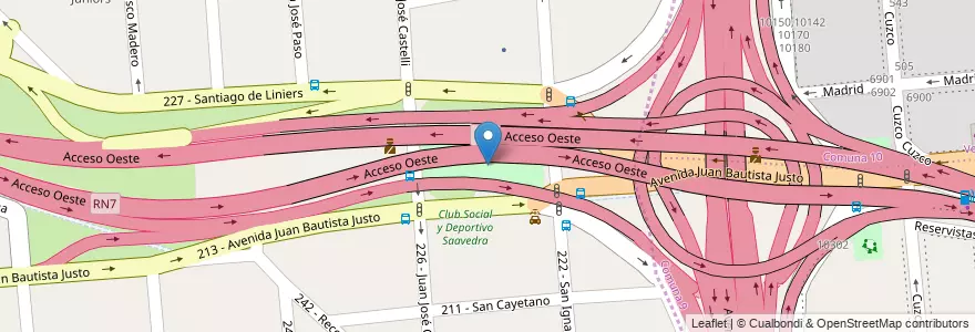 Mapa de ubicacion de Plaza Vecinal Hugo Lucio Caramelo en Argentine, Province De Buenos Aires, Partido De Tres De Febrero, Ciudadela.