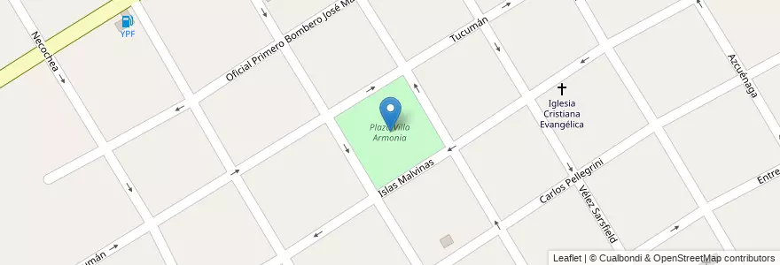 Mapa de ubicacion de Plaza Villa Armonía en アルゼンチン, ブエノスアイレス州, Partido De Quilmes, Quilmes.