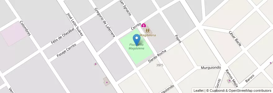 Mapa de ubicacion de Plaza Villa Magdalena en Arjantin, Buenos Aires, Partido De Malvinas Argentinas, Los Polvorines.