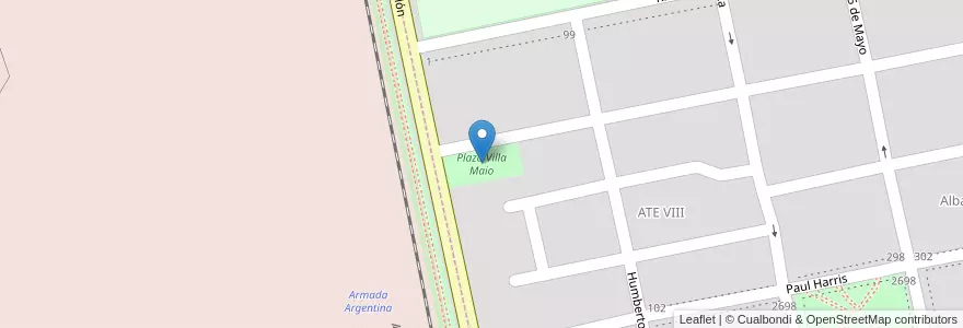 Mapa de ubicacion de Plaza Villa Maio en アルゼンチン, ブエノスアイレス州, Partido De Coronel De Marina Leonardo Rosales, Punta Alta.