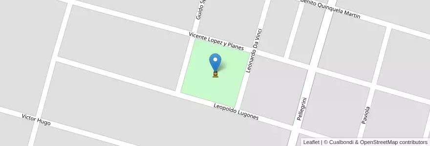 Mapa de ubicacion de Plaza Villegas en Аргентина, Рио-Негро, Хенераль-Рока, Departamento General Roca, General Roca.