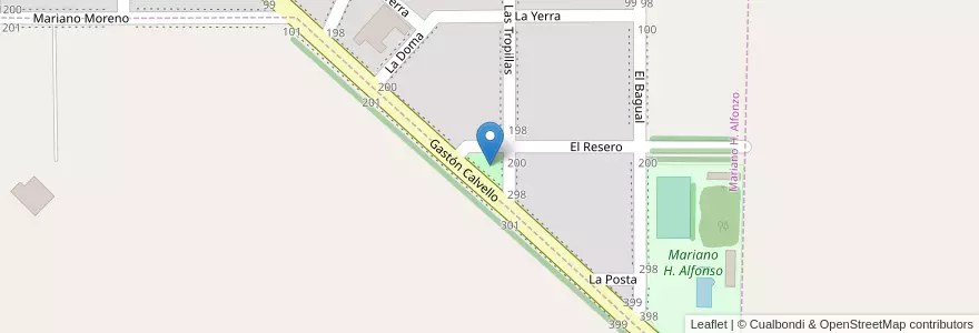 Mapa de ubicacion de Plaza Virgen del Rosario en Argentine, Province De Buenos Aires, Partido De Pergamino, Mariano H. Alfonzo.