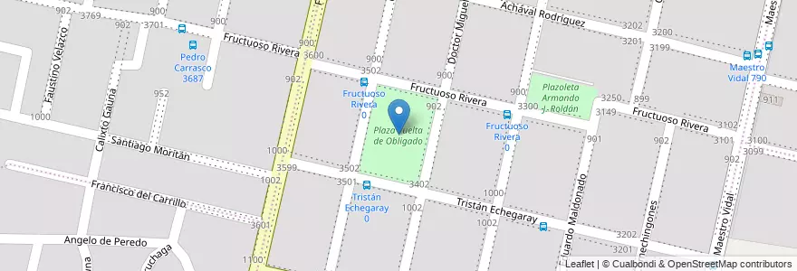 Mapa de ubicacion de Plaza Vuelta de Obligado en Argentina, Córdoba, Departamento Capital, Pedanía Capital, Cordoba, Municipio De Córdoba.
