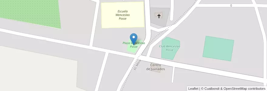 Mapa de ubicacion de Plaza Wenceslao Posse en 아르헨티나, Tucumán, Departamento Cruz Alta, Municipio De Delfín Gallo.