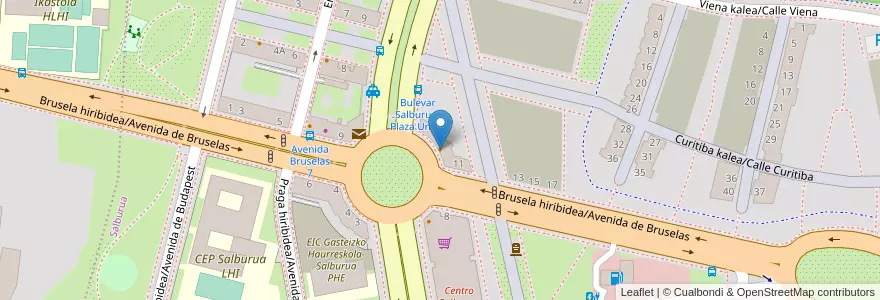 Mapa de ubicacion de Plazacafe en 西班牙, 巴斯克, Araba/Álava, Gasteizko Kuadrilla/Cuadrilla De Vitoria, Vitoria-Gasteiz.