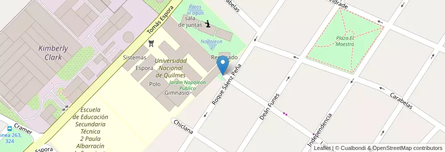 Mapa de ubicacion de Plazita abuelas plaza de mayo en Argentinië, Buenos Aires, Partido De Quilmes, Bernal.