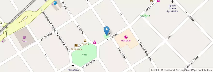 Mapa de ubicacion de Plazoleta en آرژانتین, استان بوئنوس آیرس, Partido De Ezeiza, Tristán Suárez.