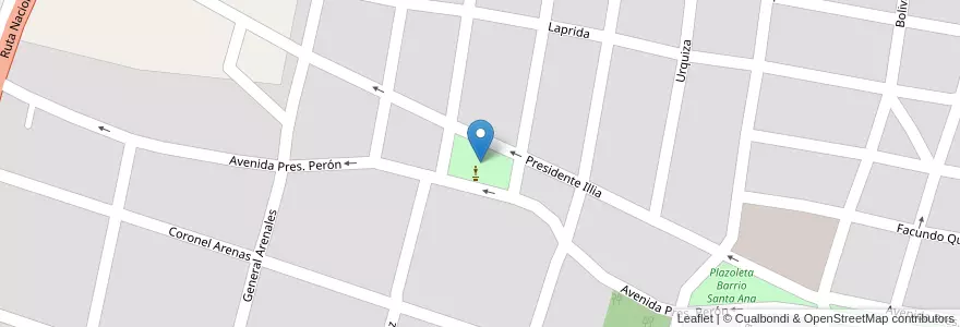 Mapa de ubicacion de Plazoleta 16 de Julio en 아르헨티나, Jujuy, Departamento El Carmen, Municipio De El Carmen, El Carmen.
