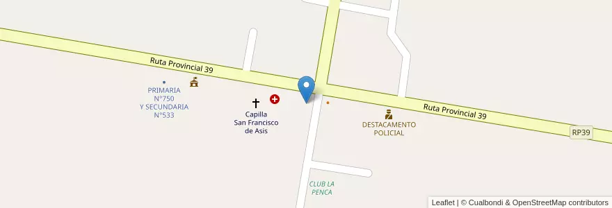 Mapa de ubicacion de PLAZOLETA en Argentinië, Santa Fe, Departamento San Justo, Municipio De La Penca Y Caraguatá.