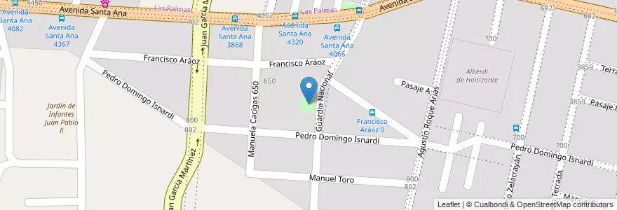 Mapa de ubicacion de Plazoleta en Arjantin, Córdoba, Departamento Capital, Pedanía Capital, Córdoba, Municipio De Córdoba.