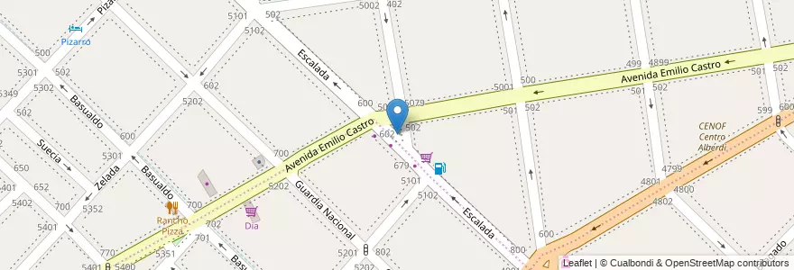 Mapa de ubicacion de Plazoleta Alberto Castillo, Villa Luro en アルゼンチン, Ciudad Autónoma De Buenos Aires, Comuna 9, ブエノスアイレス, Comuna 10.