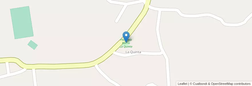 Mapa de ubicacion de Plazoleta Barrio La Quinta en Arjantin, La Rioja, Departamento Chilecito.
