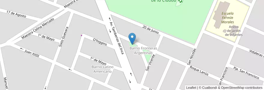Mapa de ubicacion de Plazoleta Basquecito en Аргентина, Ла-Риоха, Departamento Chilecito, Chilecito.