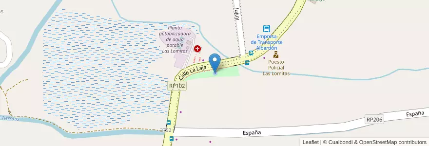 Mapa de ubicacion de Plazoleta Belgrano en アルゼンチン, サンフアン州, チリ, Albardón.